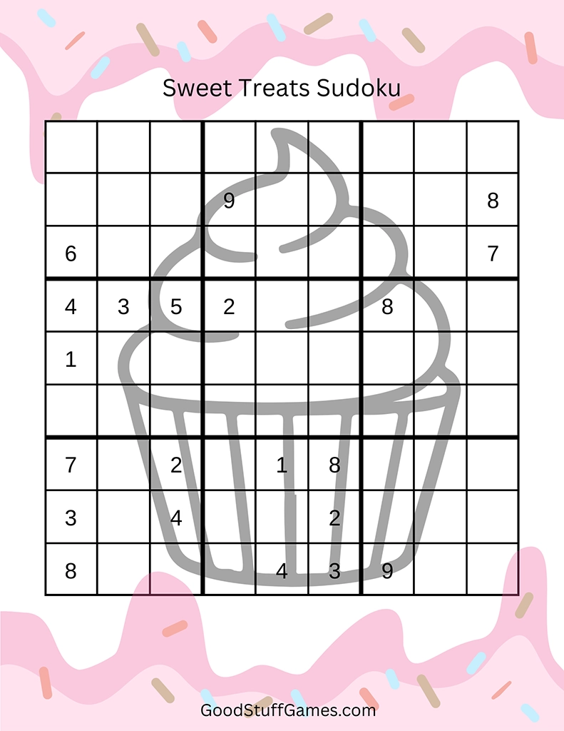 Free Sudoku Printable - Sweet Treats