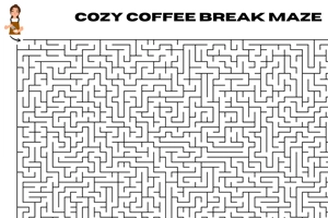 Cozy Coffee Break Maze Printable