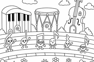 Music & Rhythm Coloring Page