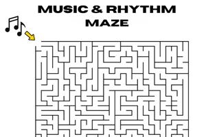 Music & Rhythm Maze Printable
