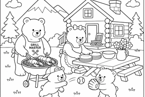 Mountain Getaway Coloring Page