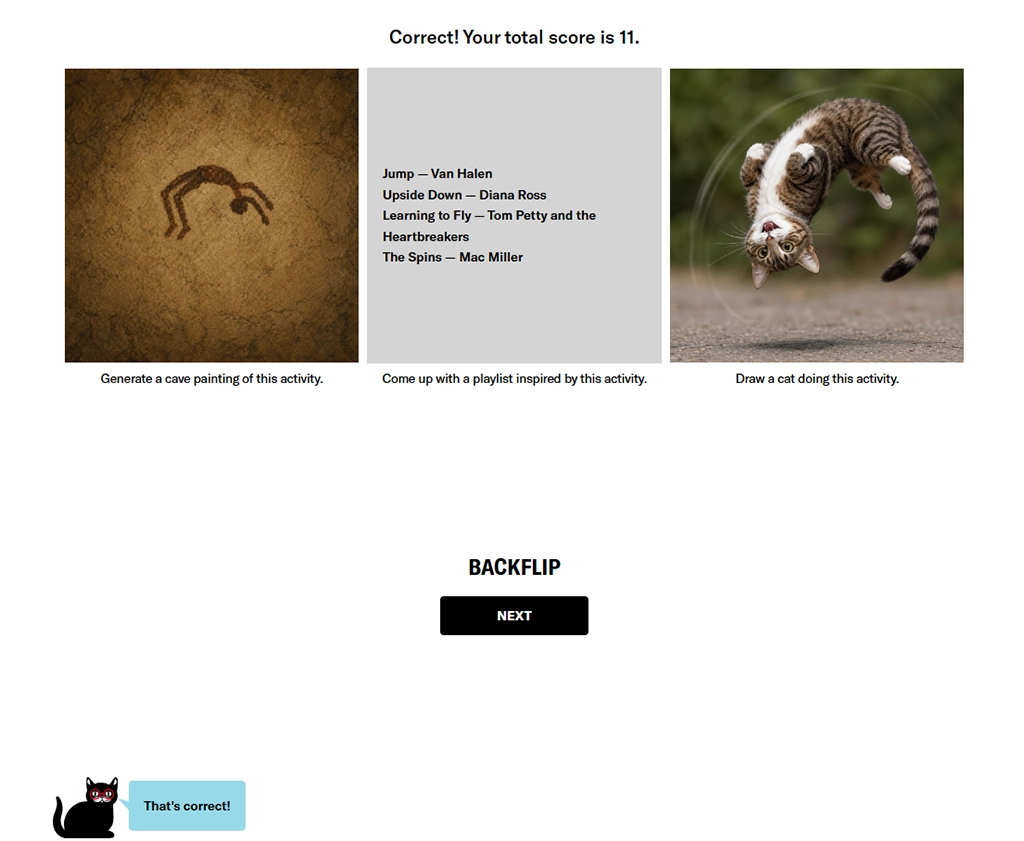 Screenshot of The Purring Test