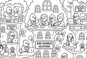 Backyard Birds Coloring Page
