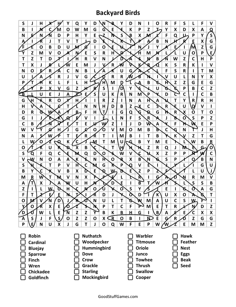 Word Search Printable Solution- Under the Sea