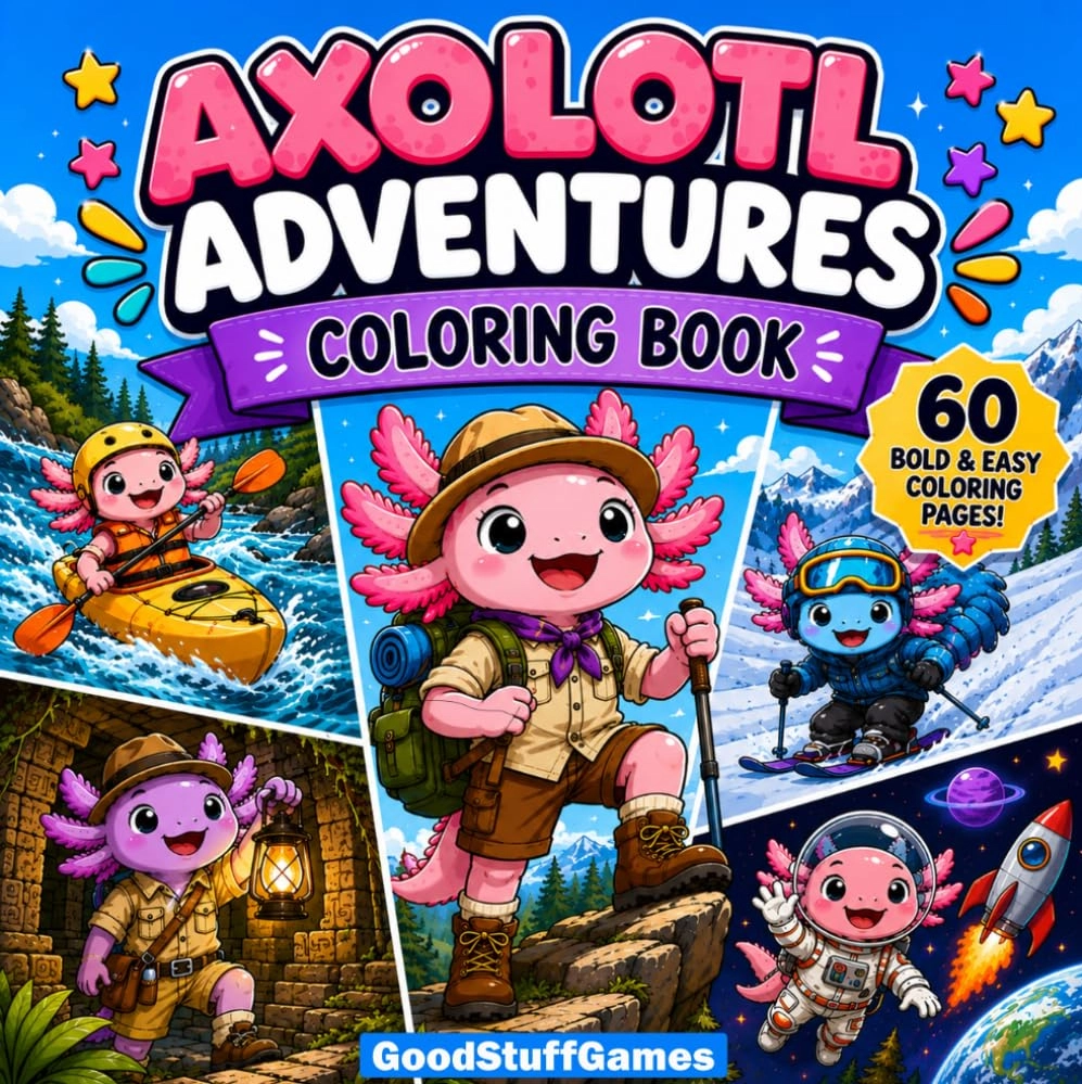 Axolotl Adventures Coloring Book