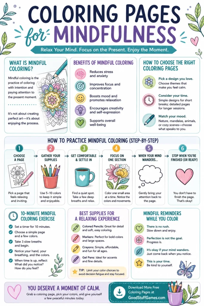 Coloring Pages for Mindfulness