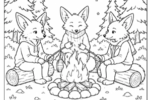 Campfire Nights Coloring Page