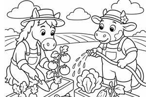 Home Grown Harvest Coloring Page