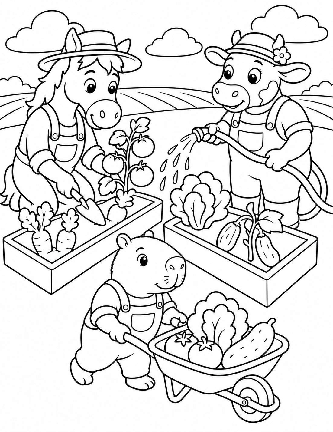 Home Grown Harvest Coloring Page