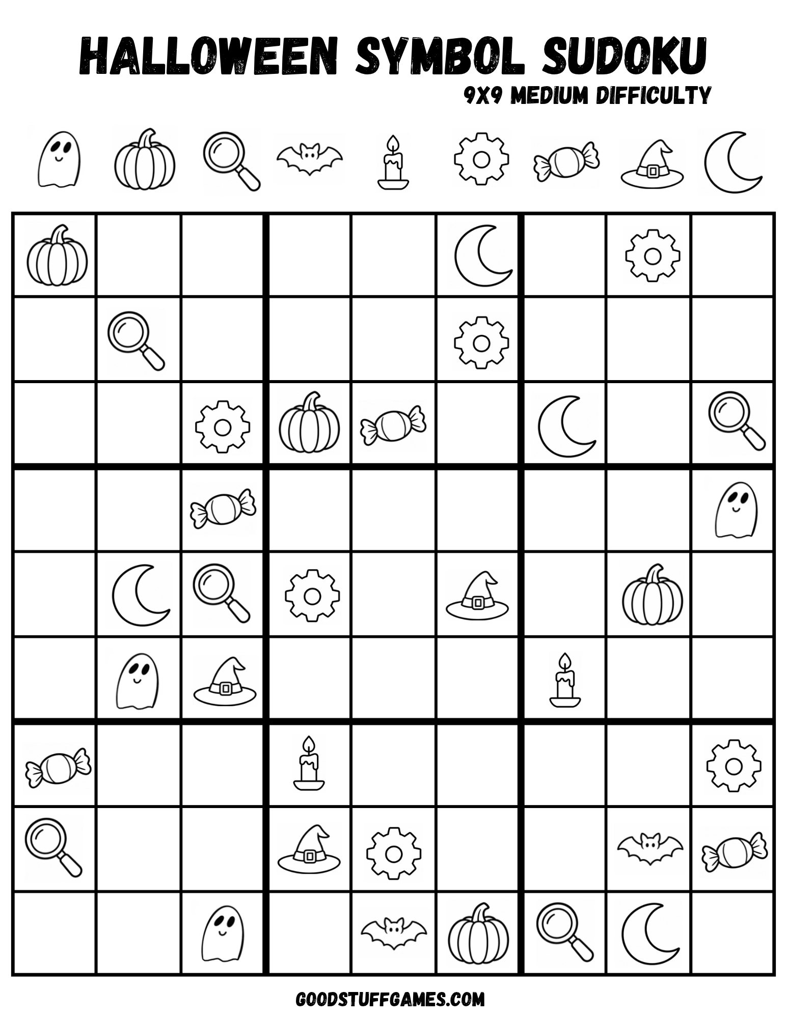 Halloween Symbol Sudoku